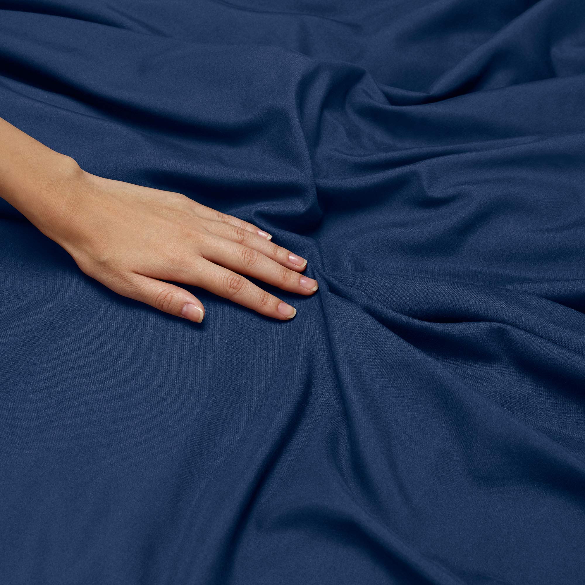 Premium King Size Bedding Set with Comforter - Navy Blue Microfiber Duvet Cover Set Includes Comforter & 2 Pillow Shams - Soft Luxury Bedding for Master Bedroom, Guest Room & Hotel Use