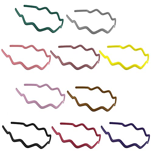 Belicia 6-Pack Matte Plastic Headbands for Women & Girls - Thin Skinny Non-Slip Hair Bands in Solid Colors - Perfect for Work, School, Gym & Everyday Styling