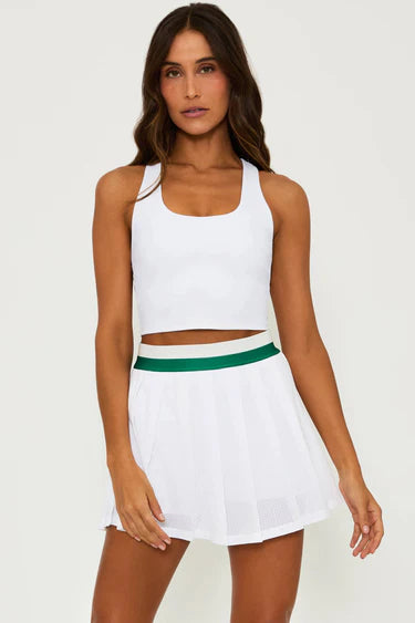 Beach Riot Yara Top - Women's White Matte Tennis & Volleyball Shirt for Summer Sports & Casual Wear