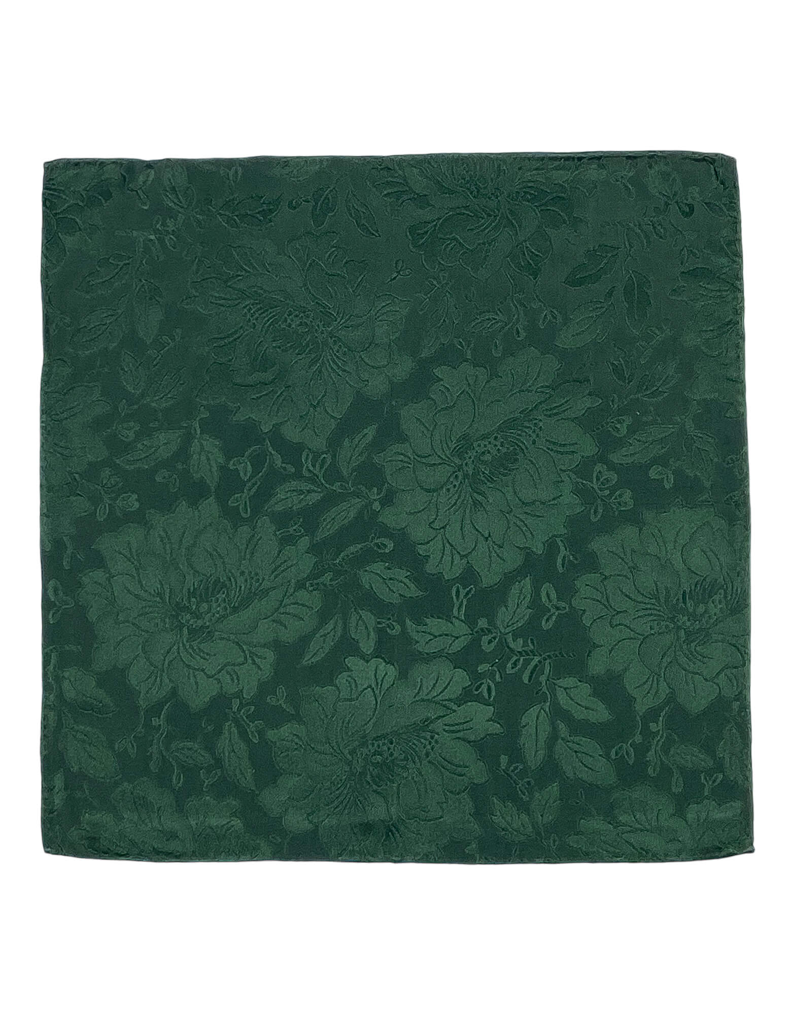 DÉCLIC Fable Pocket Square - Premium Green Silk Handkerchief for Men's Formal Wear | Wedding, Business & Special Occasion Accessories