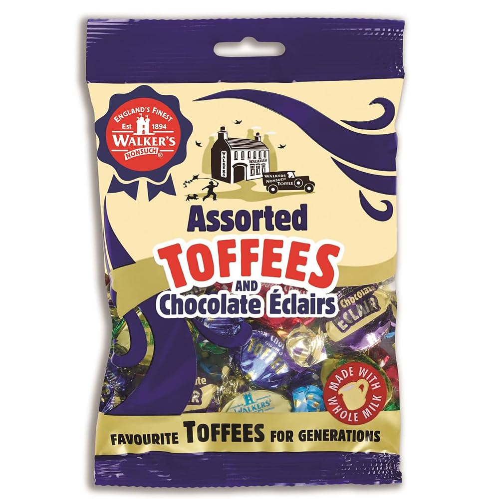 British Toffees & Chocolate Éclairs - Assorted Flavors 150g | Perfect for Gifts & Parties