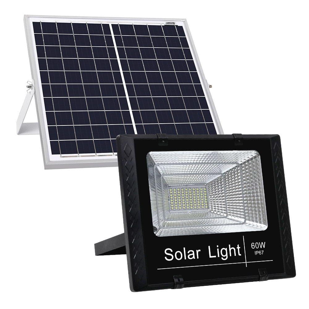 60W LED Solar Street Lights with Remote - Waterproof Outdoor Flood Light for Garden, Yard, and Security Lighting | Solar-Powered Energy Saving Solution for Pathways, Driveways, and Backyards
