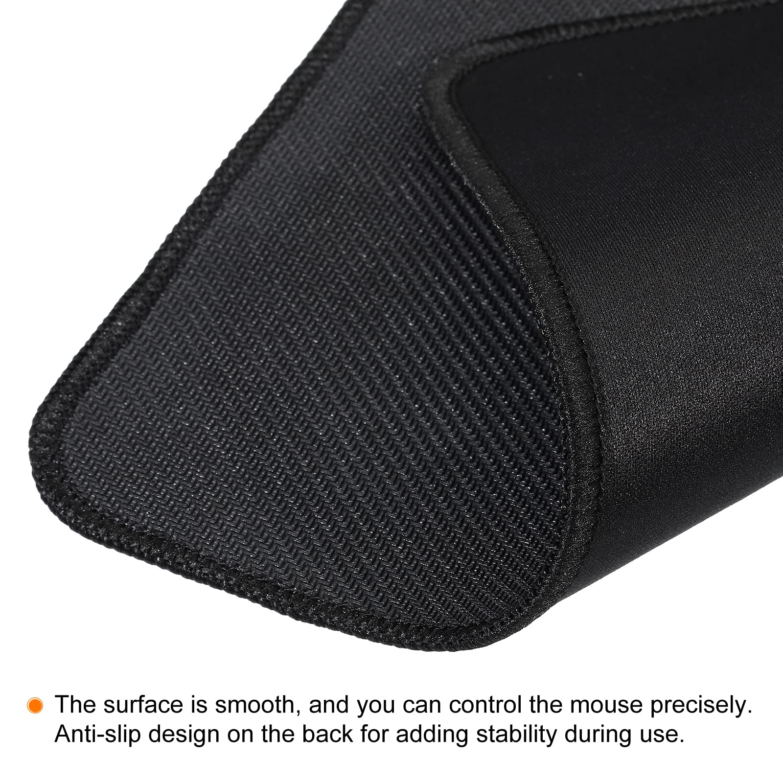 PATIKIL 10x8 Inch Non-Slip Mouse Pad - Large Desk Writing Mat for Office & Home Use - Premium Polyester Surface - Black (Perfect for Gaming, Work & Study)
