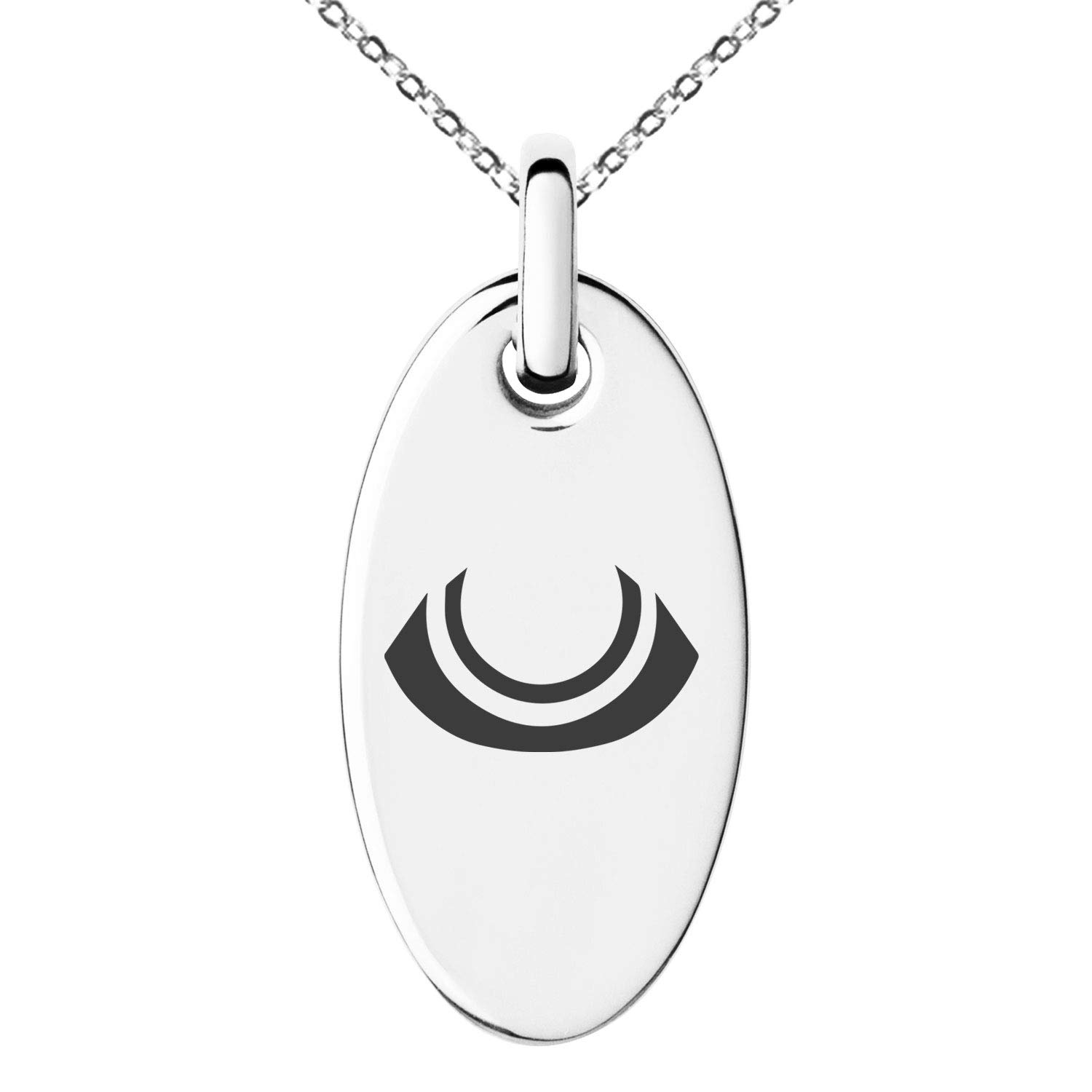 Stainless Steel Enchanter Emblem Charm Pendant Necklace for Women - Small Oval Gothic Jewelry for Wiccan, Pagan & Fantasy Lovers - Perfect for Cosplay, Rituals & Everyday Wear