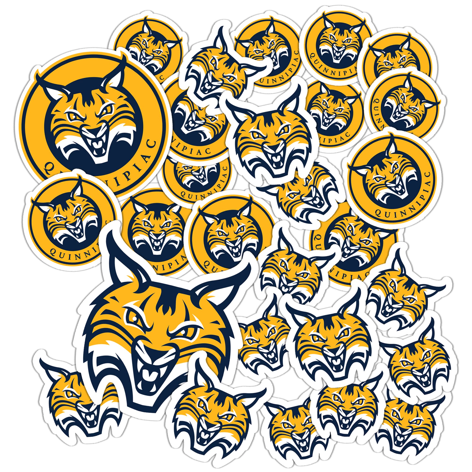 QU Bobcats Vinyl Decals - Desert Cactus Quinnipiac University Stickers for Laptop, Water Bottle, Car & Scrapbook | Durable Waterproof Decal Sheets | Perfect for School Spirit, College Pride & Fan Gifts