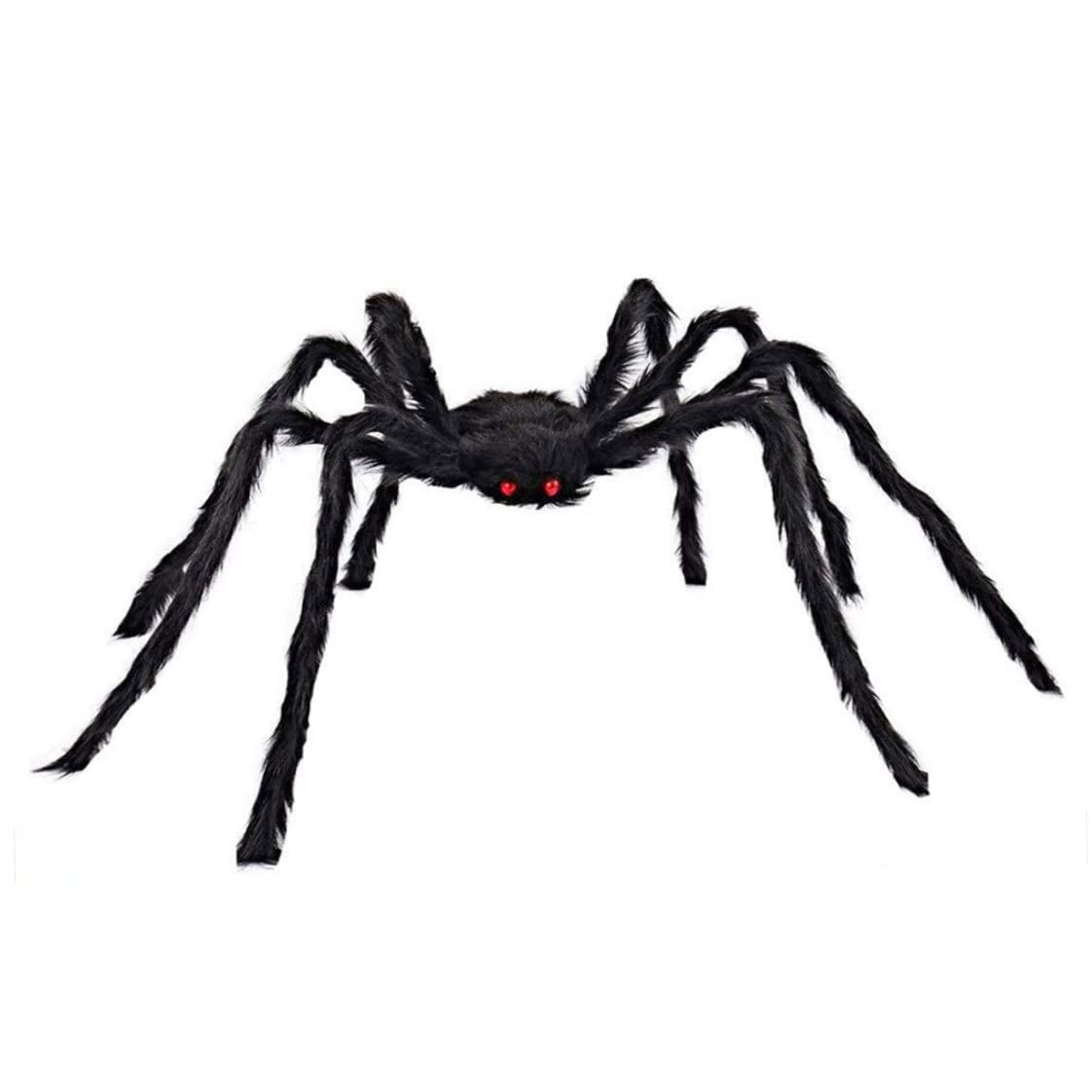 Realistic Hairy Halloween Spider Decorations - 200cm Large Scary Creepy Spider Props for Halloween Party, Haunted House, and Outdoor Decor