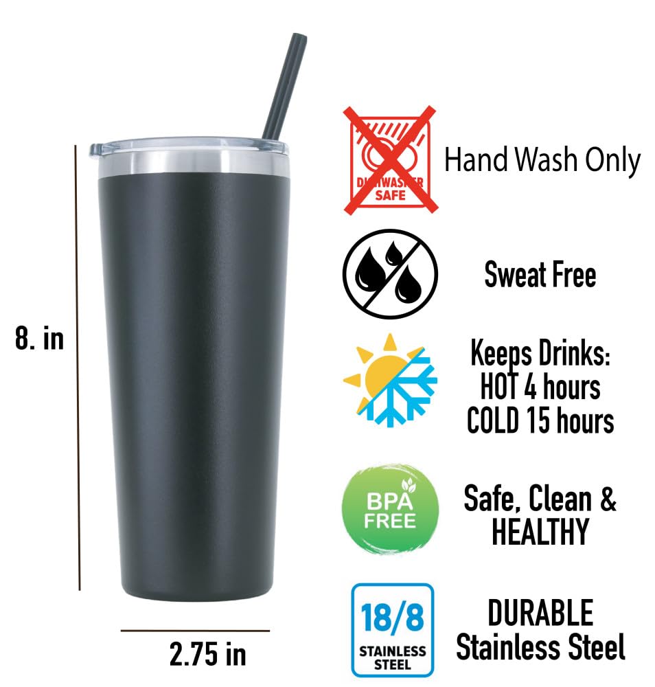 AVITO 22 oz Personalized Police Tumbler - Laser Engraved Stainless Steel Vacuum Insulated Cup - Ideal Gift for Police Officers & Law Enforcement - Perfect for Work, Travel & Outdoor Adventures