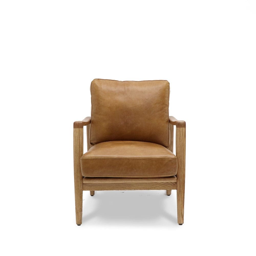 Reid Leather Armchair - Premium Genuine Leather Lounge Chair for Living Room, Office & Study - Pre Order Now for Elegant Home Decor