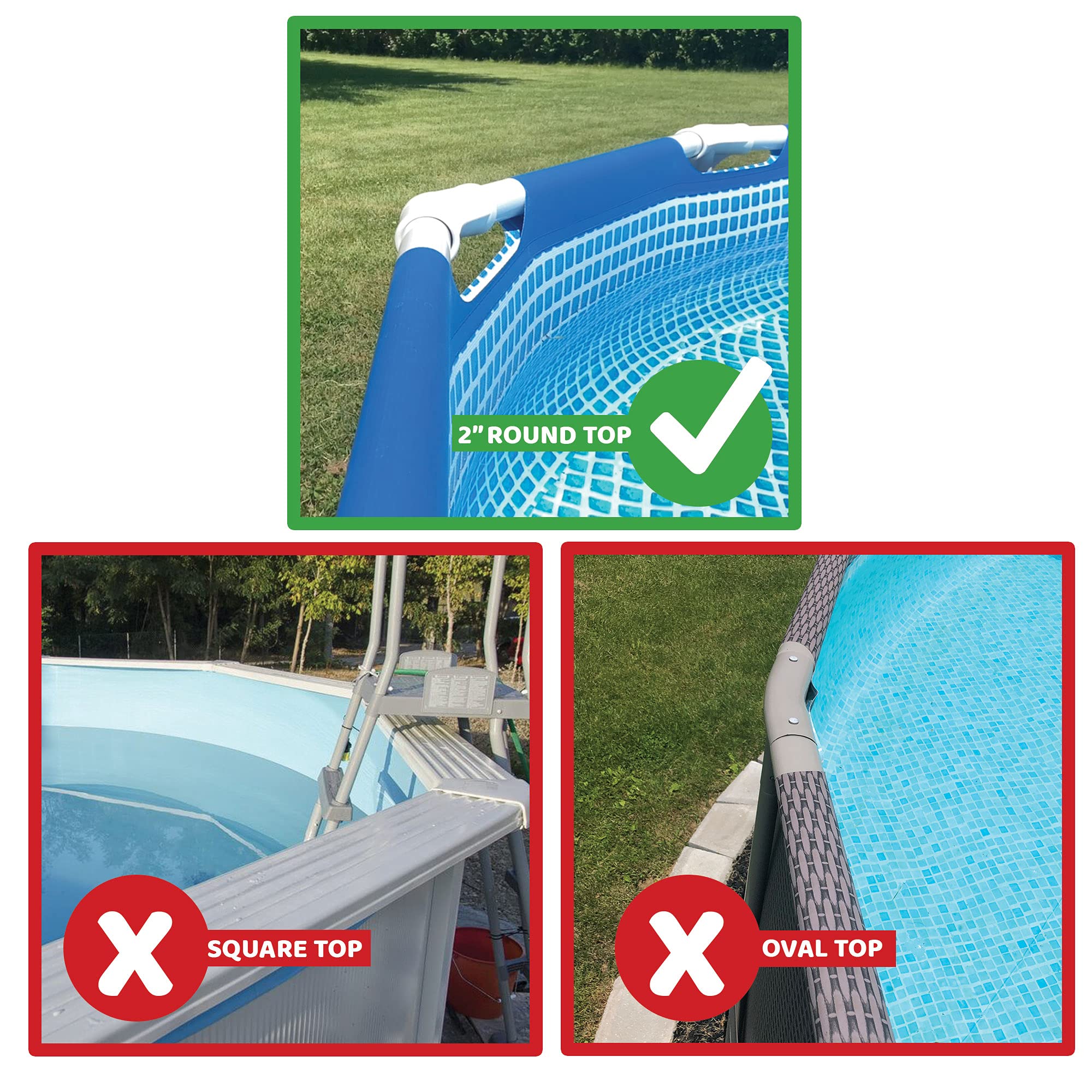 Blue Poolside Cup Holder for Above Ground Pools – Clip-On Drink Holder for Beer, Cocktails & Accessories – 2 Pack – Perfect for Summer BBQs, Pool Parties & Relaxing by the Water