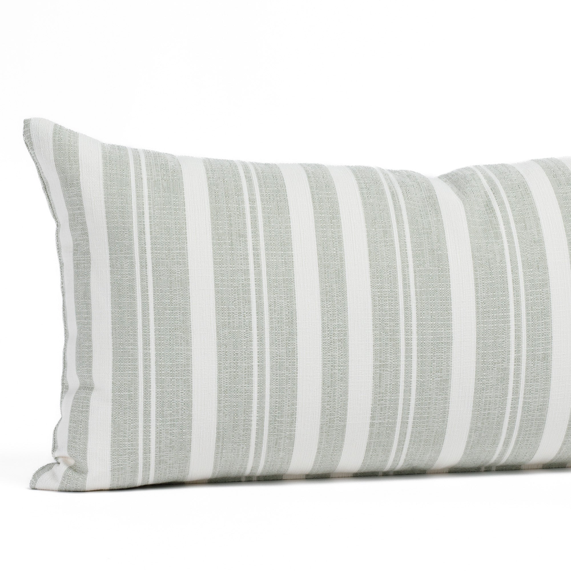 Tranquil 12x24 Outdoor Lumbar Pillow in Sage Green - Waterproof Patio Cushion for Garden, Poolside & Porch Relaxation