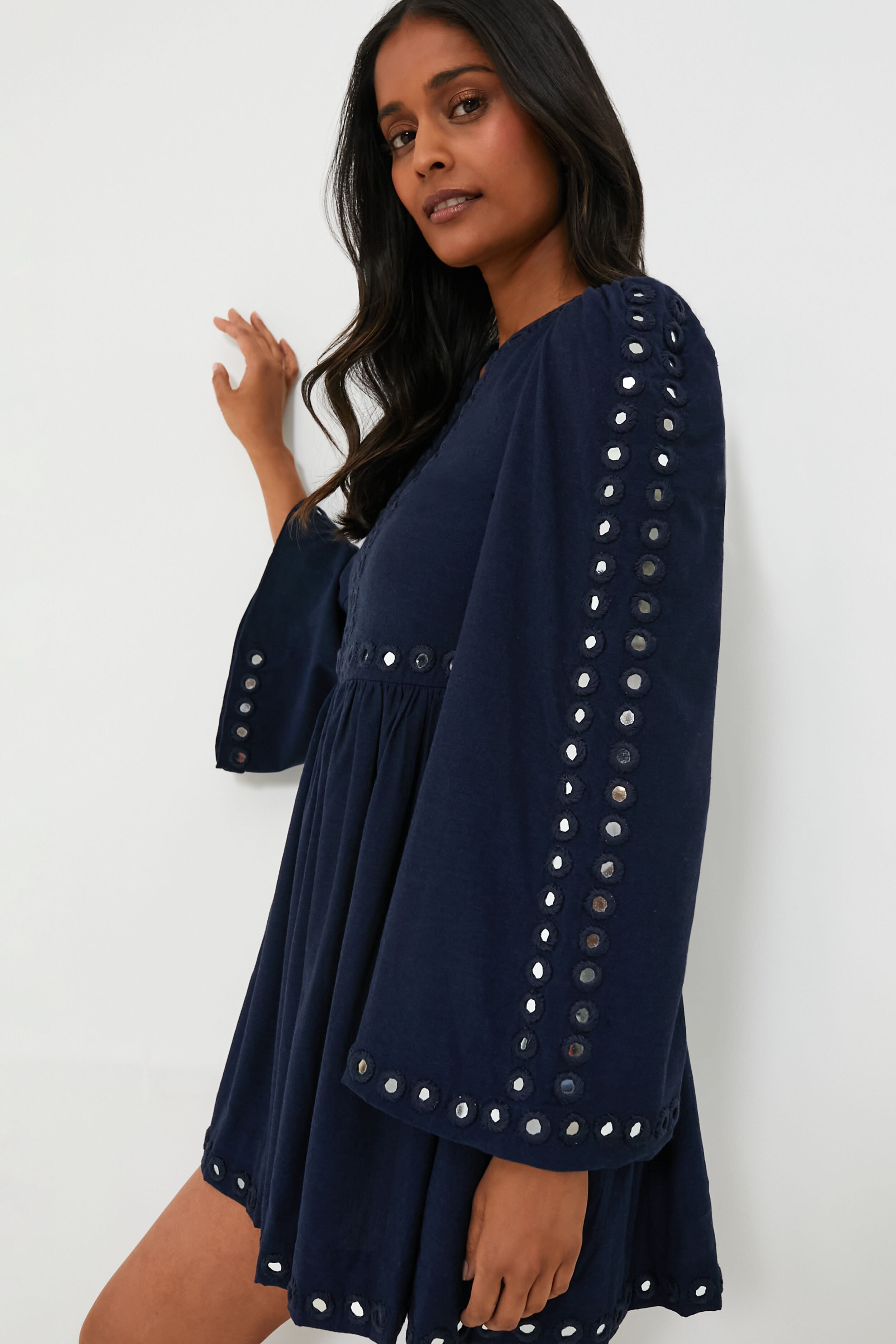 Blue Midnight Silvie Mirror Dress – Elegant Evening Gown for Prom, Party & Special Occasions