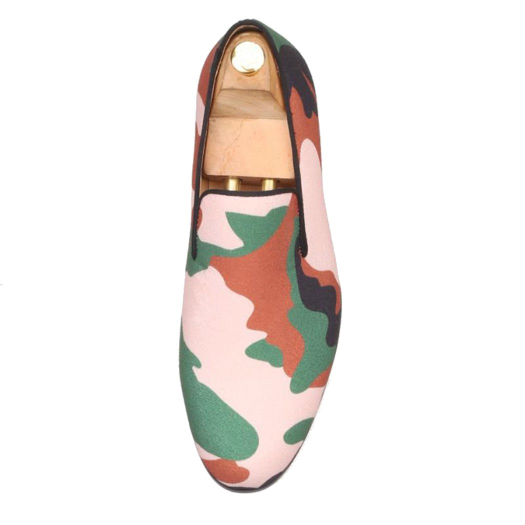 FERUCCI Handmade Men's Camouflage Slippers - Comfortable Flat Loafers for Indoor/Outdoor Wear - Perfect for Home, Lounge & Casual Outings