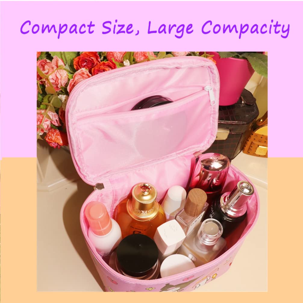 Cute Bunny Makeup Storage Box - Kawaii Cosmetic Organizer Bag for Girls, Cartoon Pencil Case & Beauty Accessories Container - Perfect for School, Travel & Home Organization