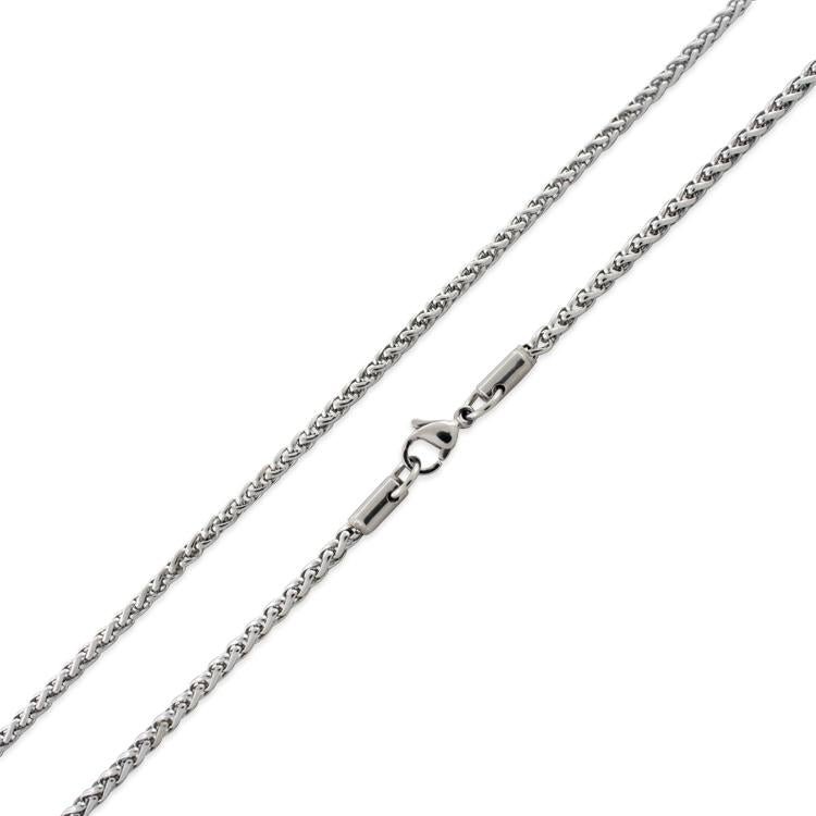 3MM Stainless Steel Spiga Chain Necklace for Women - Durable & Hypoallergenic Jewelry for Everyday Wear, Gift Giving & Special Occasions