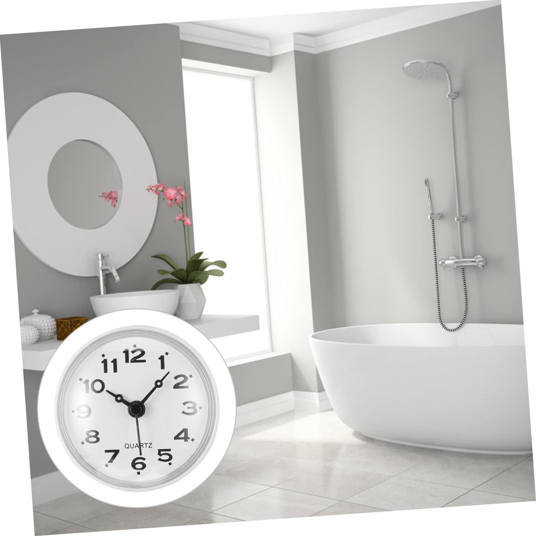 Waterproof Digital Wall Clock with Silent Alarm - Bathroom, Kitchen, Bedroom Timer for Home & Office Use