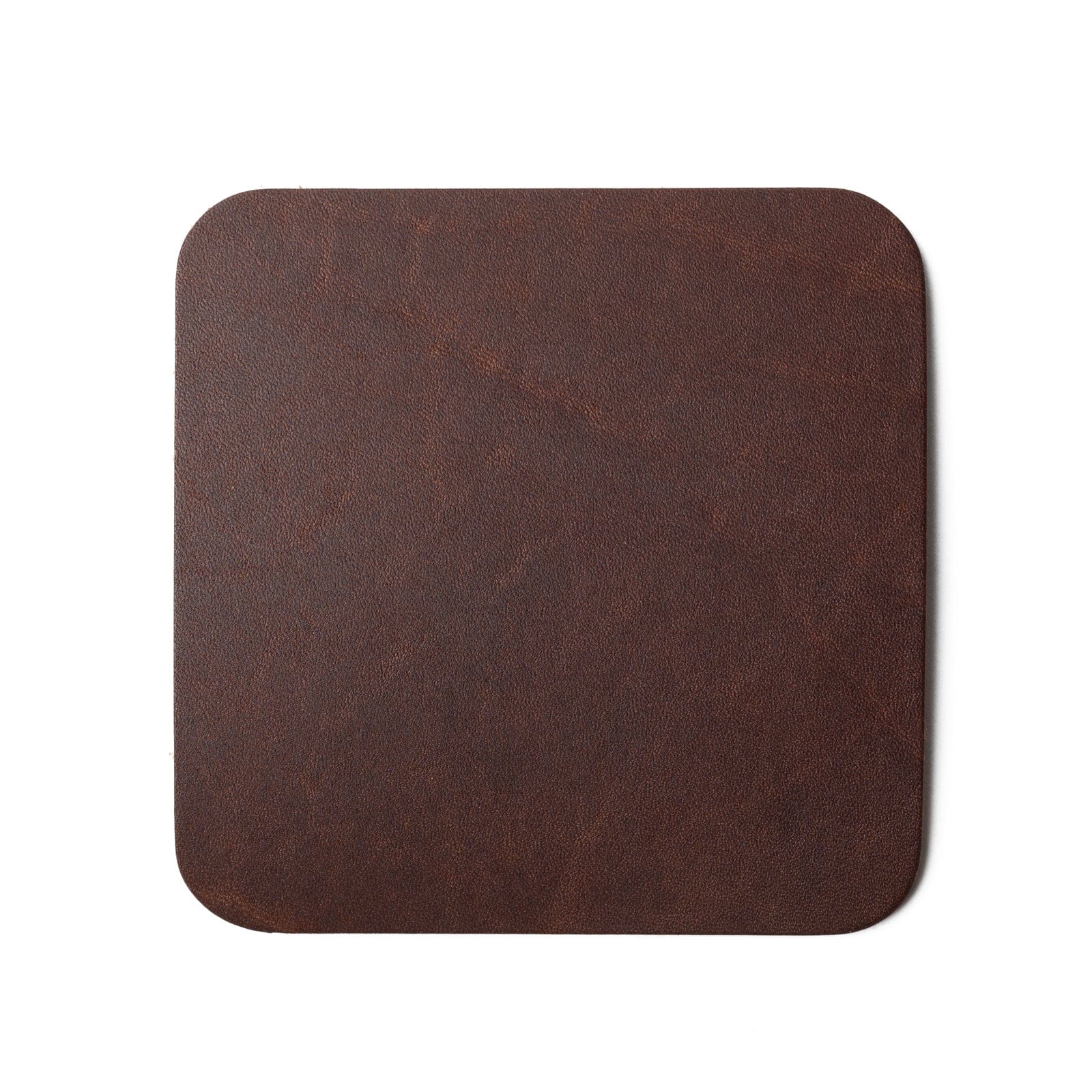 Premium 4-Pack Genuine Leather Coasters - Square Blank Design for Drinks & Glasses - Perfect for Home, Office, and Bar Use