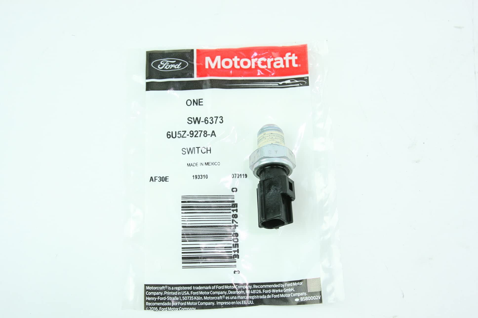 Ford 6U5Z-9278-A Engine Oil Pressure Switch - Replacement Part for Ford Vehicles | Perfect for Engine Maintenance & Performance Monitoring