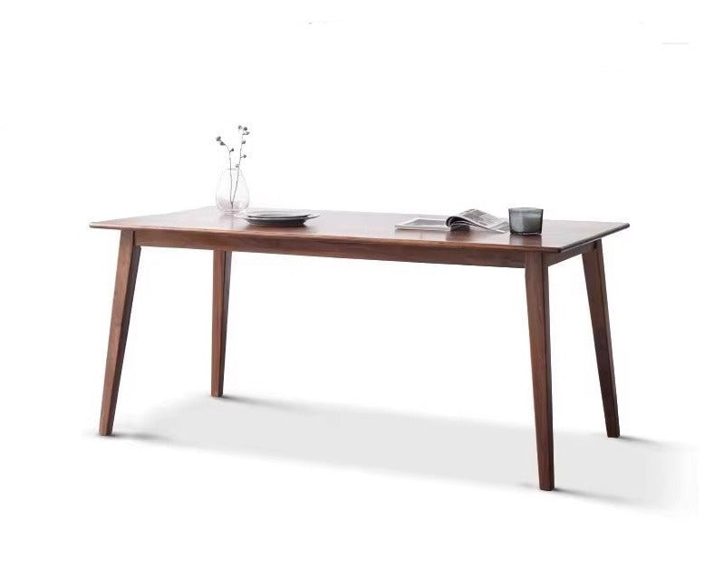 Premium Black Walnut Solid Wood Dining Table - Handcrafted Rustic Farmhouse Style - Perfect for Family Gatherings & Dinner Parties
