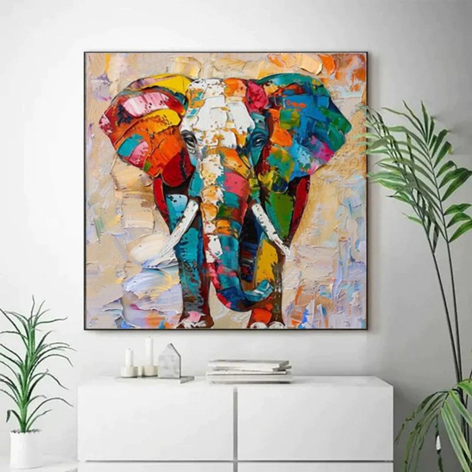 Animal Art Painting #AP115 - Handmade Canvas Wall Art for Home & Office Decor - Perfect for Living Room, Bedroom, and Gift Giving