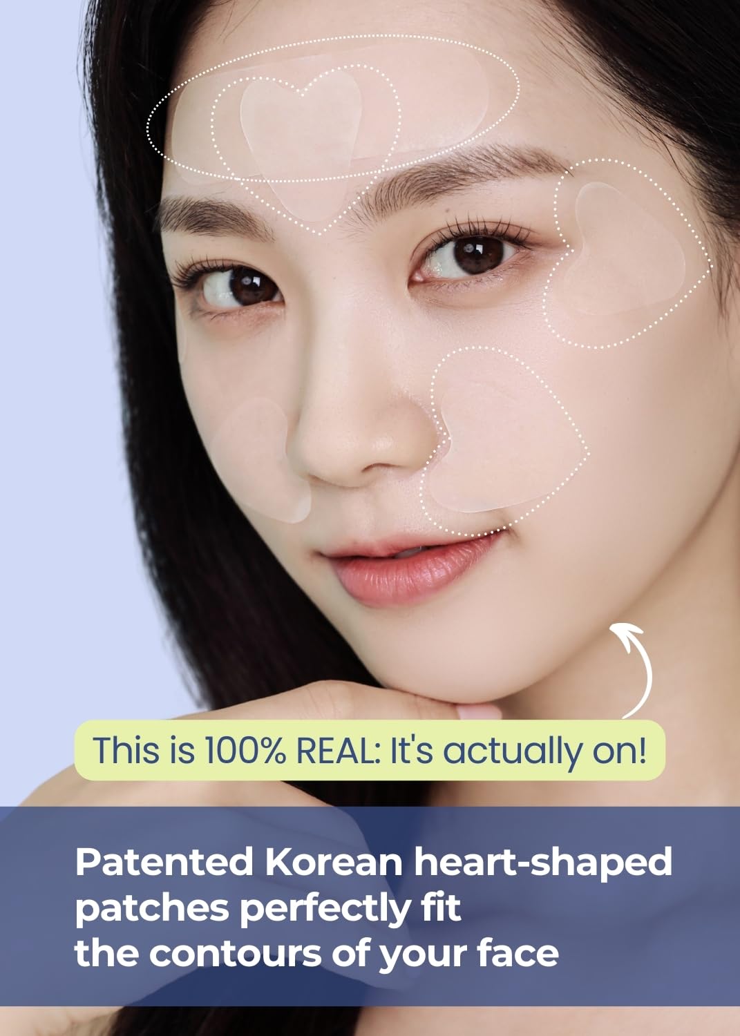 Premium Korean Overnight Wrinkle Patches for Face - Anti-Wrinkle Face Lift Tape with Collagen & Peptides | Reduce Frown Lines, Smile Lines, Forehead Wrinkles & Crow’s Feet | 50 Count | Perfect for Nighttime Skincare & Special Events