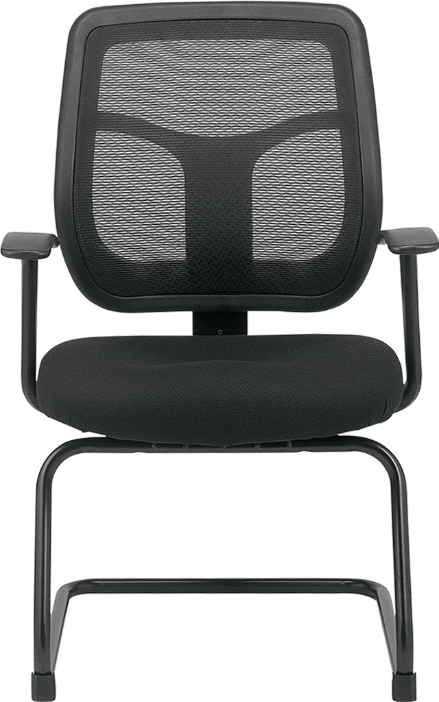 Eurotech Apollo Guest Chair - Ergonomic Mesh & Fabric Office Chair, Black (MTG9900) - Perfect for Home Office, Conference Rooms & Waiting Areas