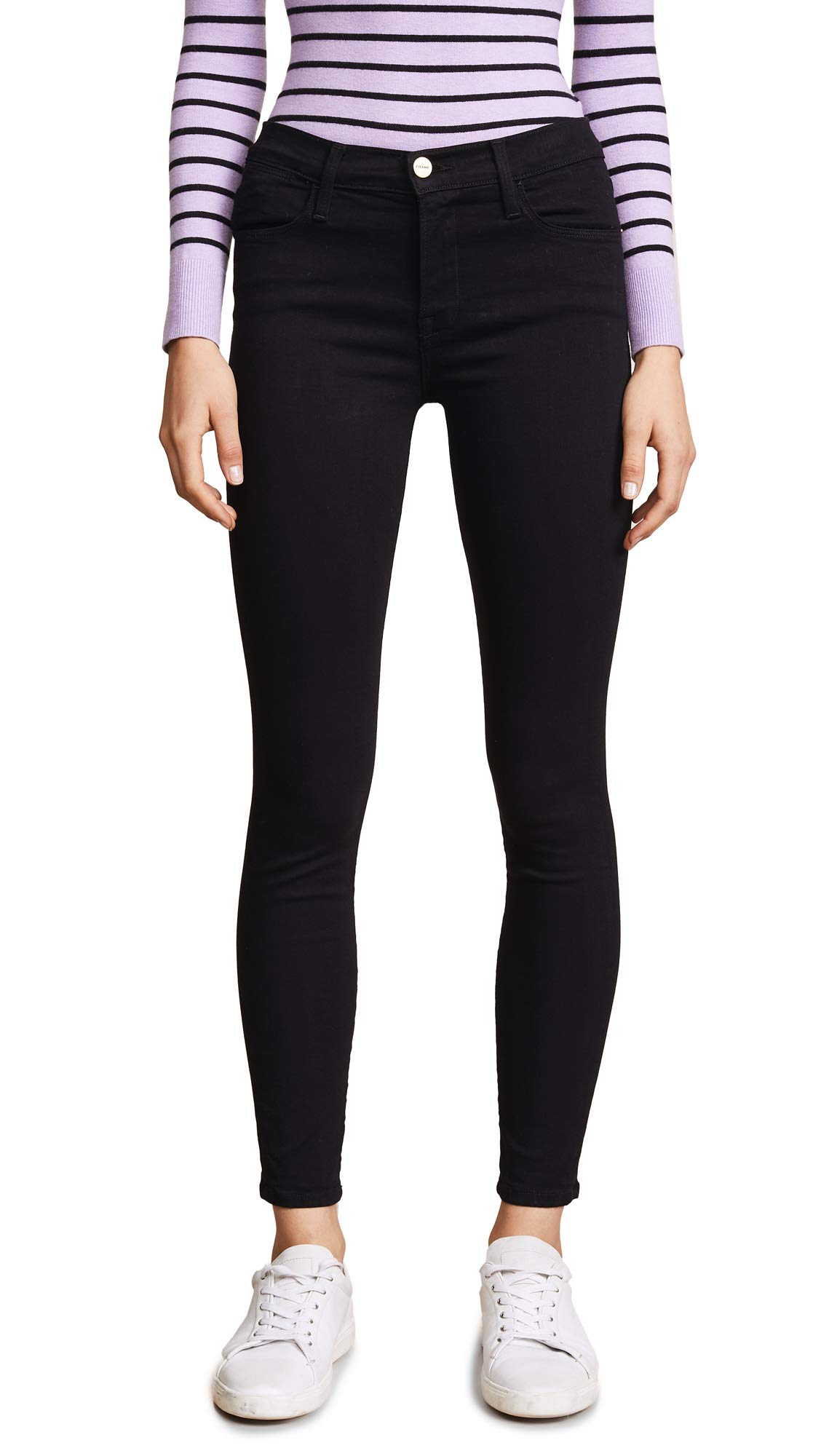 FRAME Women's High Waist Skinny Jeans - Stretch Denim Pants for Casual Wear & Night Out