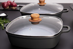 28cm Square Roaster Pan - Heavy Duty Nonstick Oven Safe Baking Dish for Casseroles, Lasagna & Roasting - Perfect for Family Dinners & Holiday Cooking