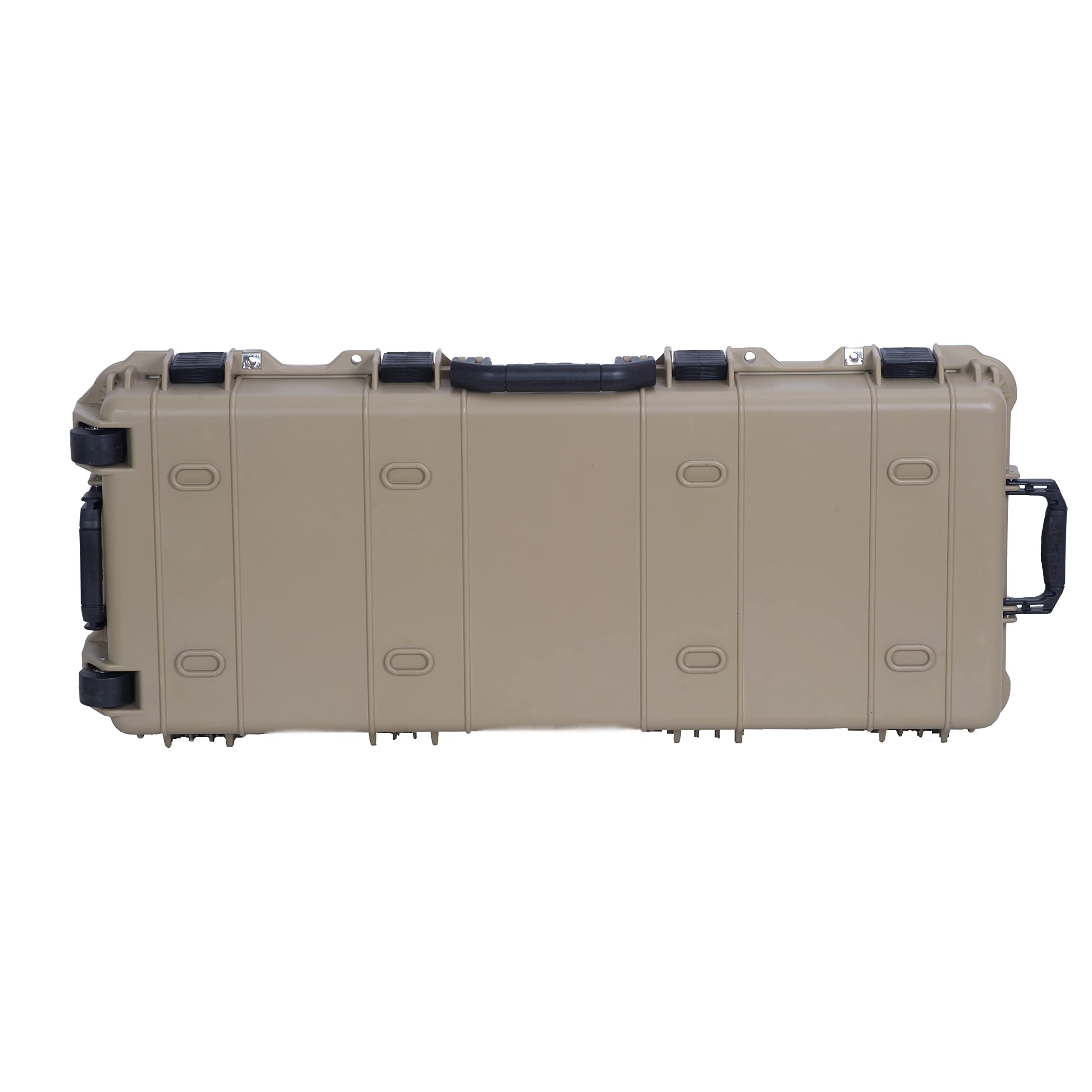 MEIJIA Waterproof Rolling Rifle Case with Wheels & Foam - for Guns, Shotguns, Airsoft - Outdoor Hunting & Range Use