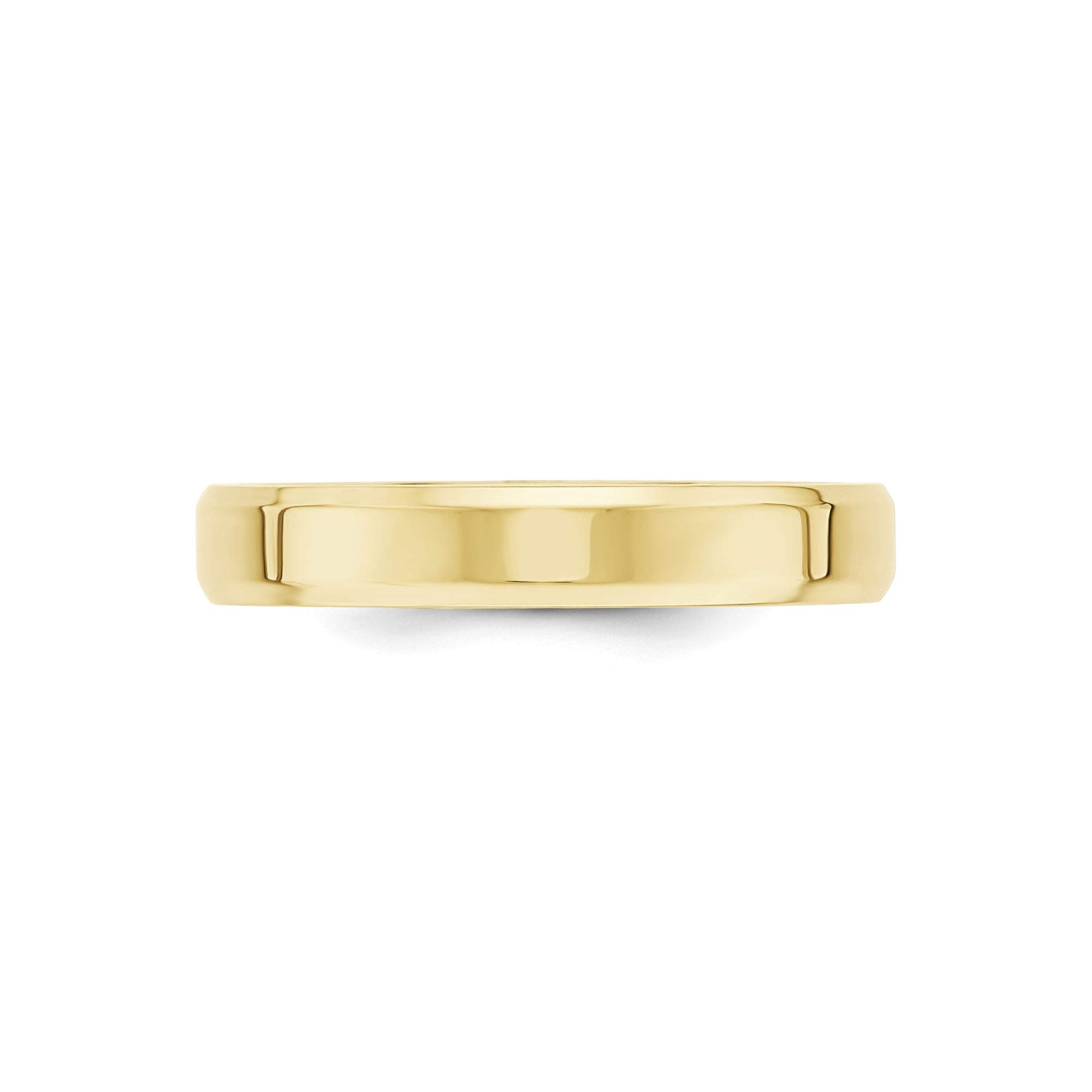 10k Yellow Gold 4mm Comfort Fit Wedding Band - Size 14 for Men