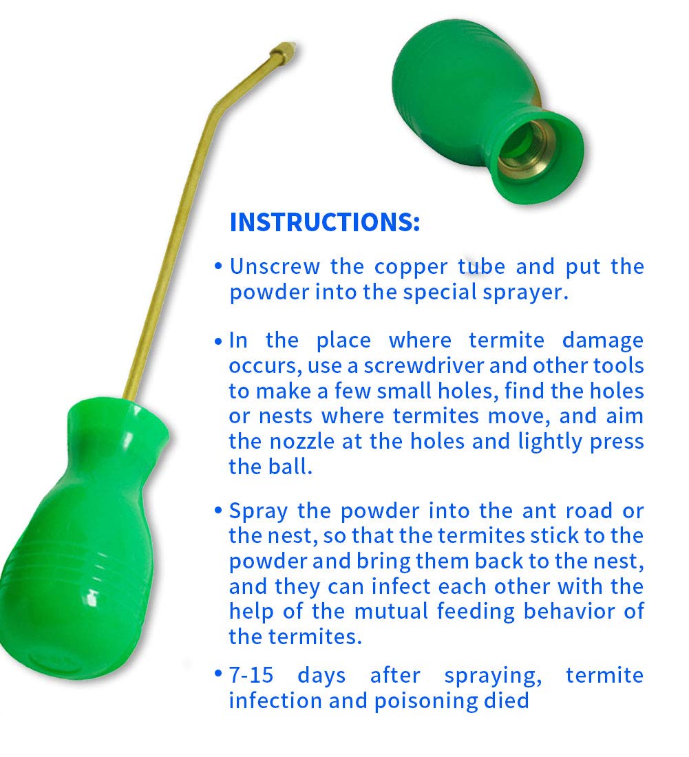 Organic Gardening Bulb Duster Powder Sprayer with Long Copper Tube - Garden Powder Applicator for Pest Control, Plant Care & Agricultural Supplies | Perfect for Home Gardens, Greenhouses & Farm Use