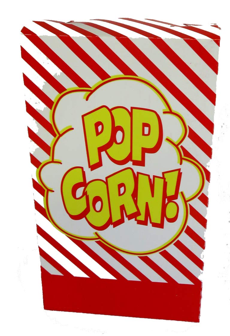 2V Popcorn Box 1oz (500 Count) - Bulk Movie Theater Style Popcorn Containers for Concessions, Events & Snack Packaging