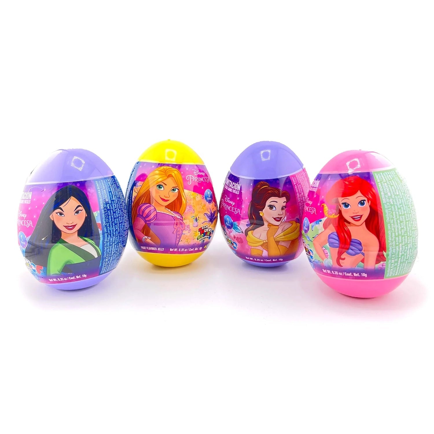 Bondy Mega Egg Princesas - 6 Count Box | Disney Princess Surprise Eggs for Kids | Perfect for Birthday Gifts, Easter Egg Hunts & Party Favors