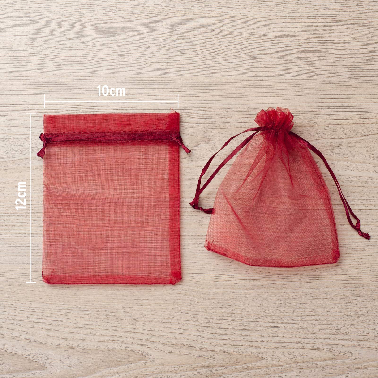 100 Pcs Red Organza Bags 4x6 Inch - Wedding Favor Bags with Drawstring, Jewelry Pouches for Party Decorations, Baby Shower Gifts, Christmas Stocking Stuffers & Valentine's Day Favors - Perfect for Candy, Small Gifts and Bridal Shower Party Supplies