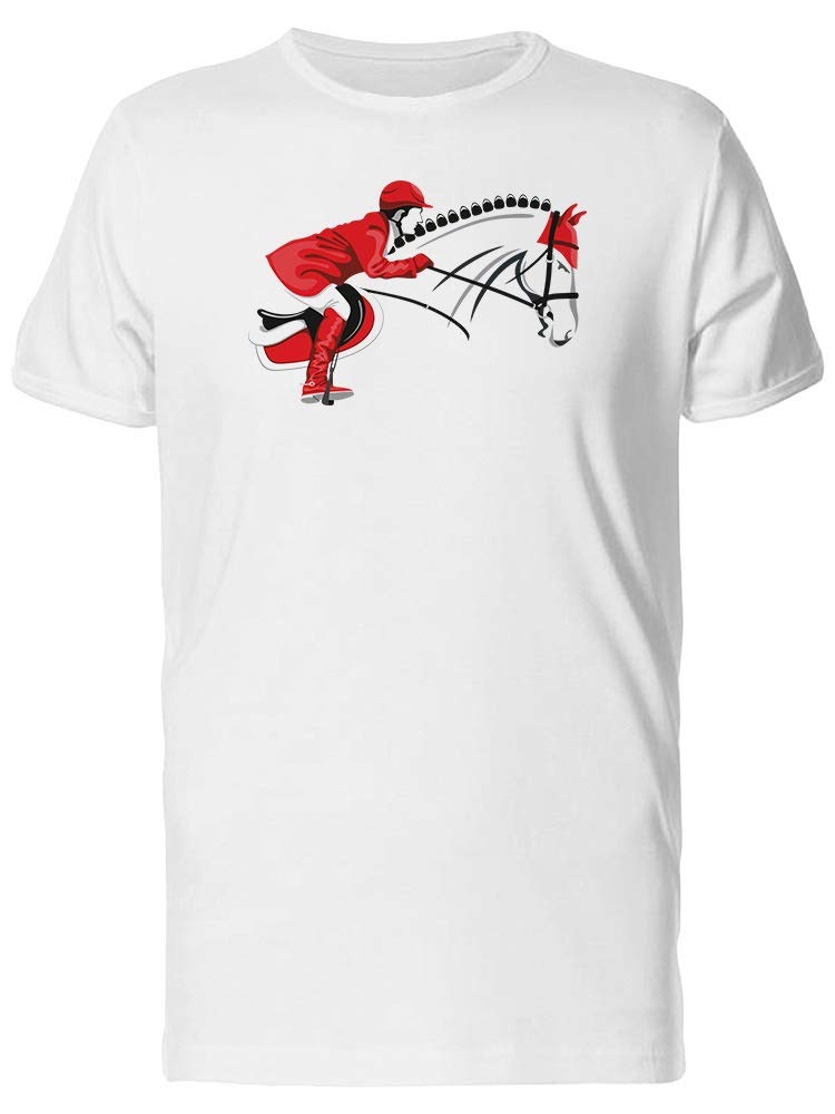 Red Jocket Riding Horse Graphic T-Shirt for Men - Casual & Trendy Tee for Riding, Outdoor Activities & Streetwear