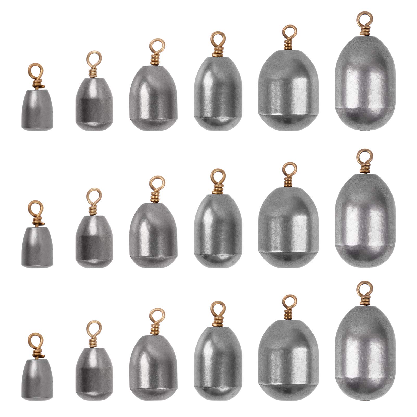 Premium Iron Fishing Weights & Sinkers - Bass, Catfish, Casting & Bell Sinkers for Freshwater & Saltwater Fishing | Ideal for Shore, Boat & Ice Fishing
