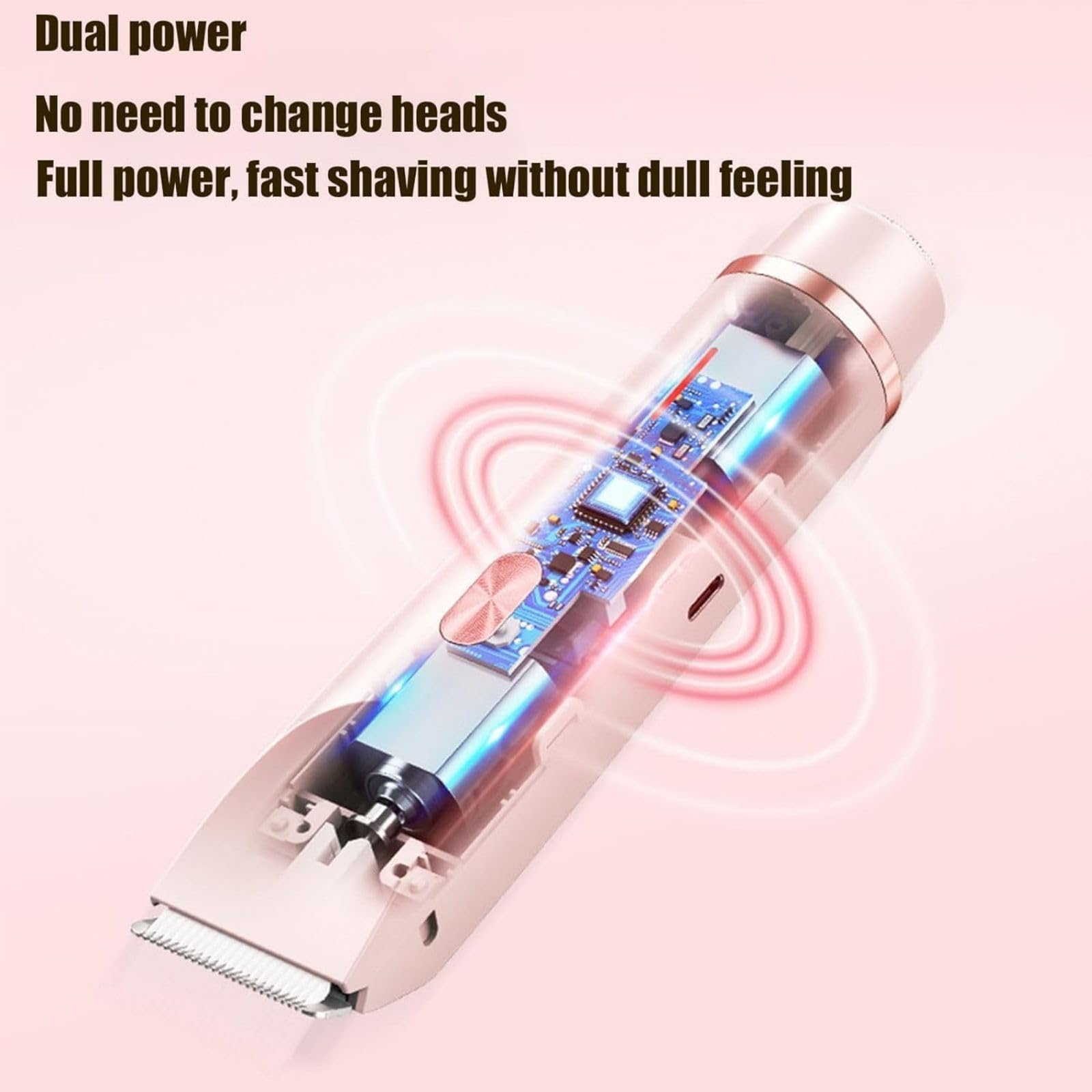 2025 ReShine Women's Electric Shaver & Hair Trimmer - Dual Head Pink Shaver for Smooth Shaving & Precise Trimming - Perfect for Legs, Bikini Line & Underarms at Home or Travel