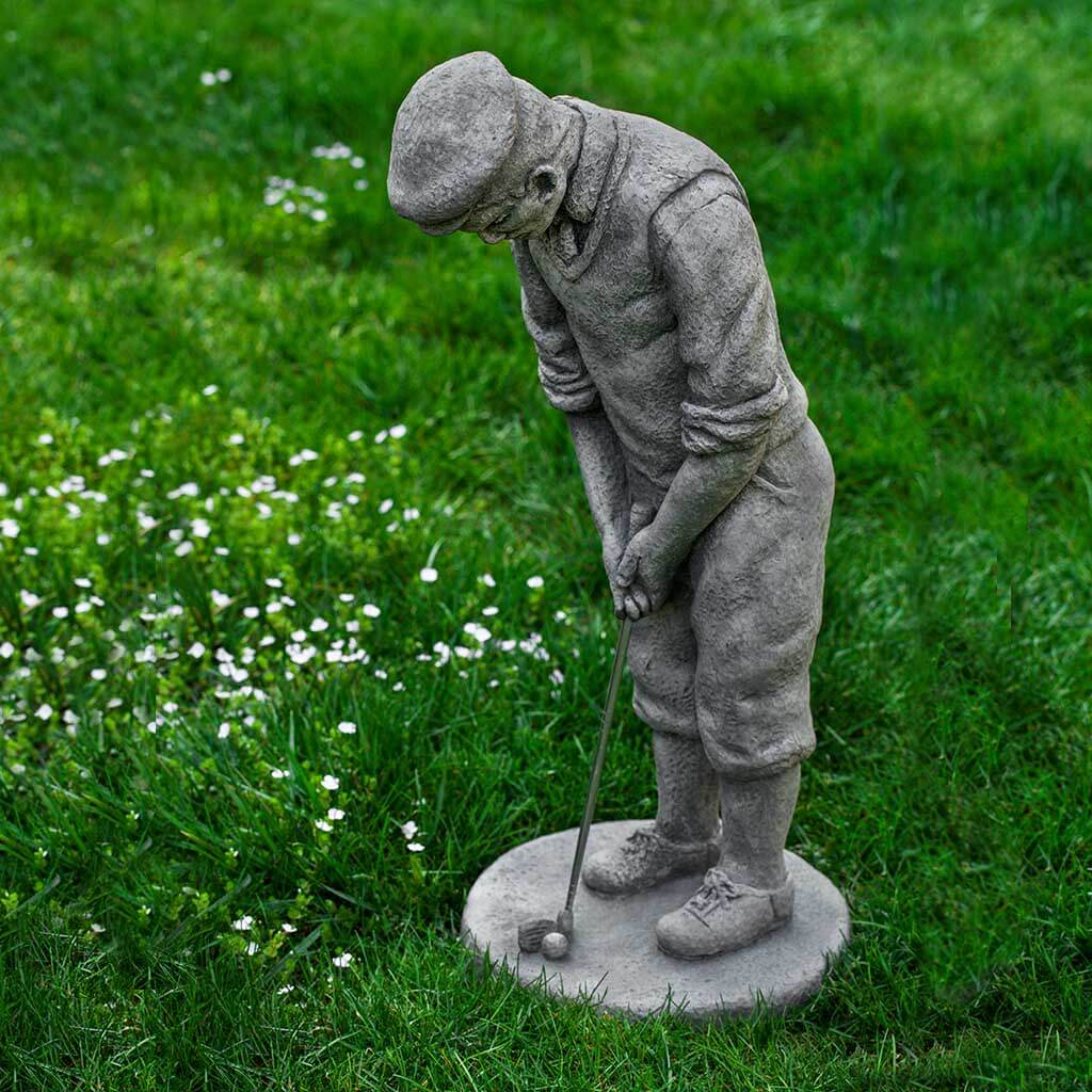 Campania International Classic Golfer Statue - Elegant Outdoor Garden Decor for Golf Lovers & Home Decoration