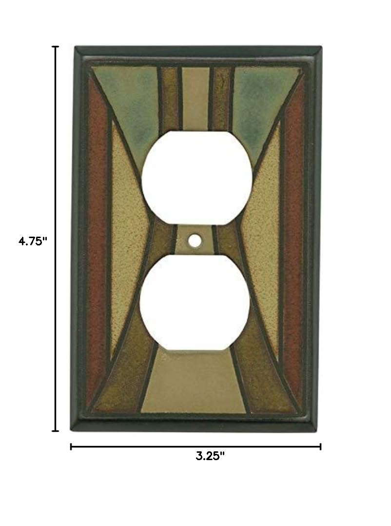 Craftsman Ceramic Outlet Covers - Decorative Wall Plate for Home & Office - Durable & Stylish Electrical Cover for Living Room, Bedroom, Kitchen
