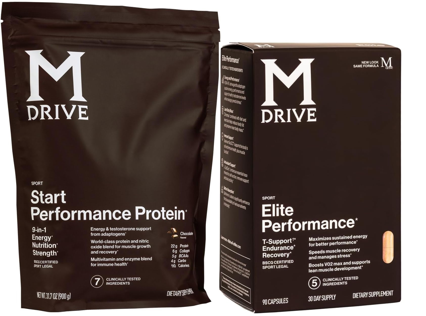 Mdrive Elite Natural Energizing Booster - Daily Nutrition & Protein Powder for Immune Health, Energy, Stress Relief, Cardio, VO2Max, Lean Muscle, Digestion & Recovery | Perfect for Athletes, Fitness Enthusiasts & Busy Professionals