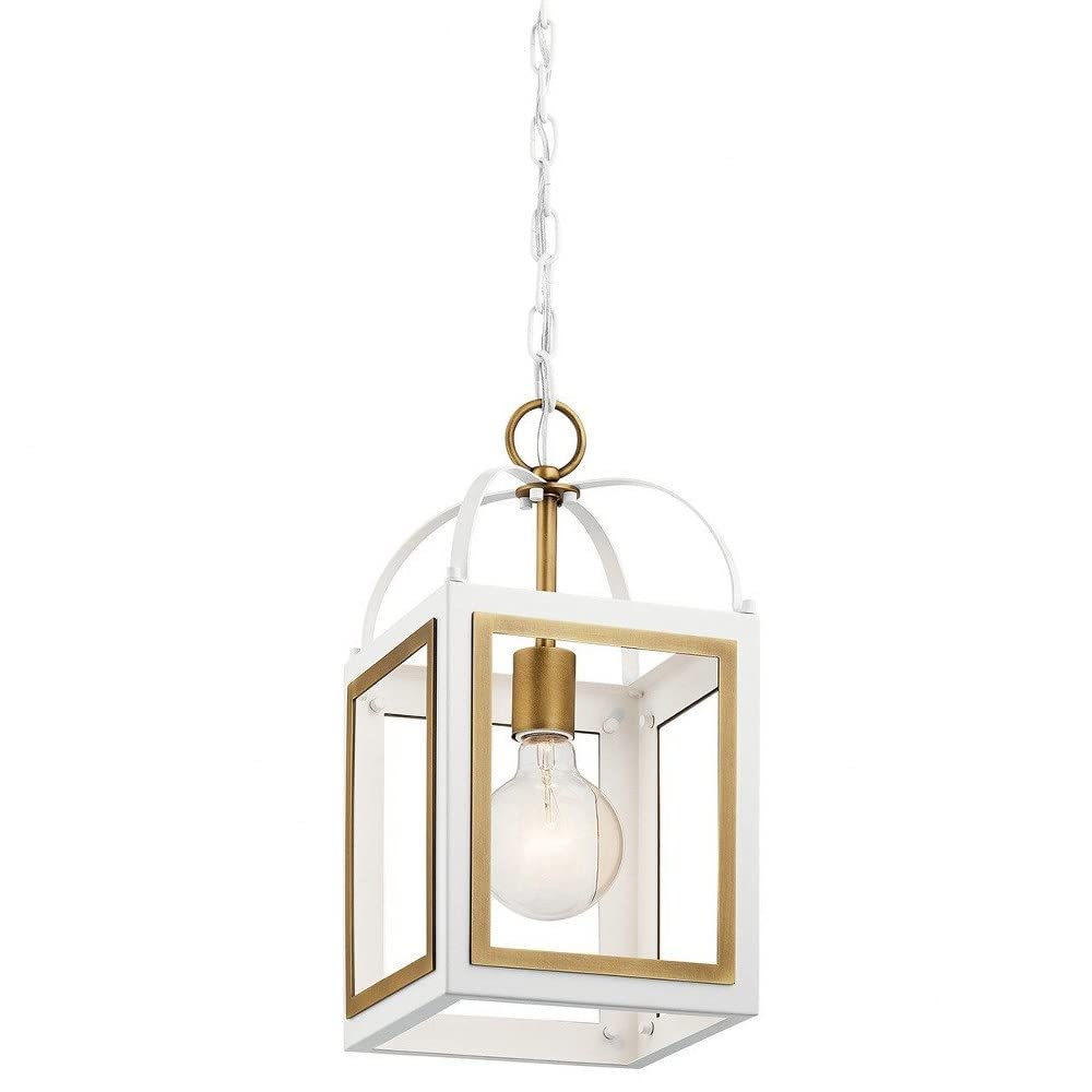 Vintage Industrial White Pendant Light - 16.25