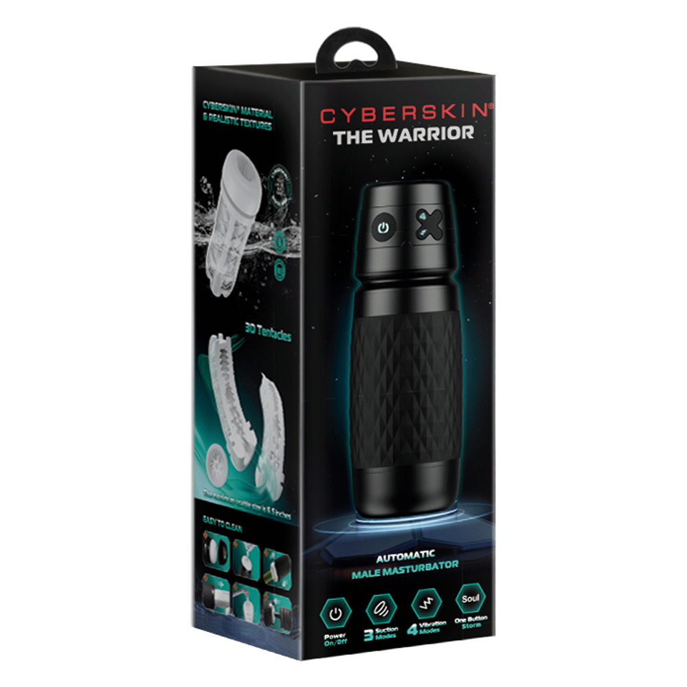 Cyberskin The Warrior - Automatic Male Masturbator with Vibration & Suction Technology - Perfect for Solo Pleasure and Discreet Adult Play
