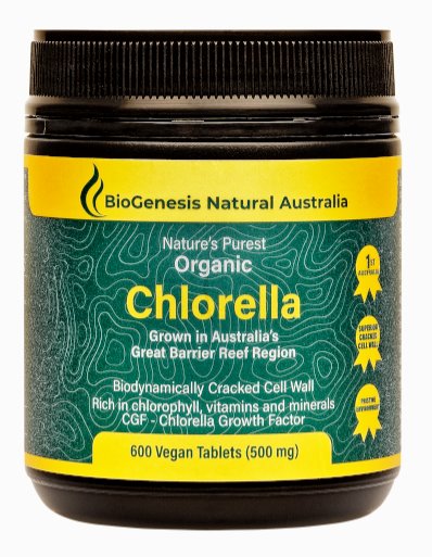Biogenesis Organic Chlorella Tablets - Premium Superfood Supplement for Detox & Immune Support | Vegan, Non-GMO | Boost Energy & Wellness for Active Lifestyles
