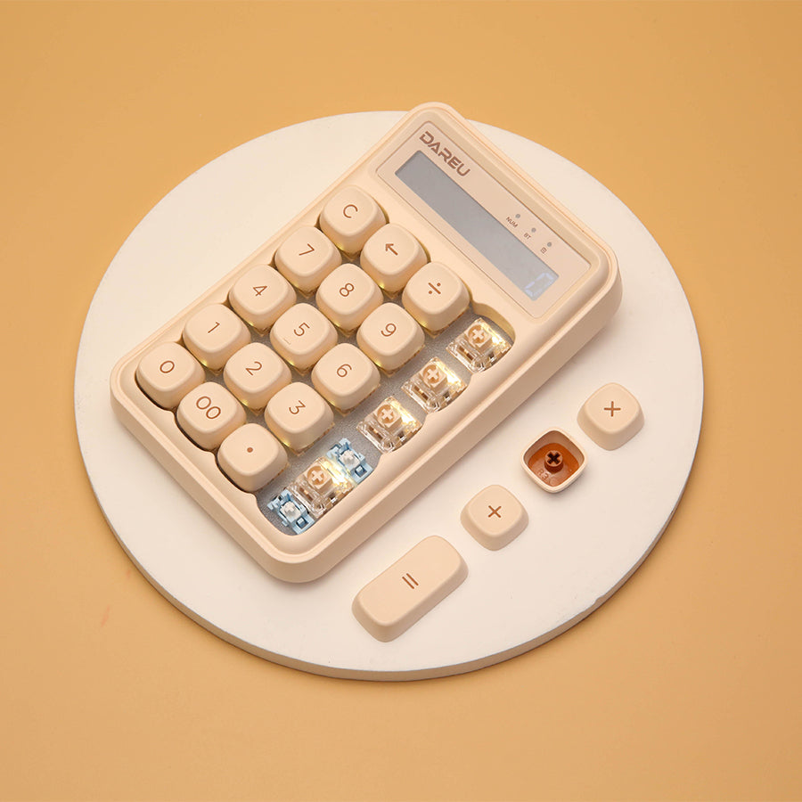 DAREU Z19 Wireless & Wired Dual Mode Mechanical Numeric Keypad - Cute Compact Design for Office, Gaming & Data Entry | Wholesale Available