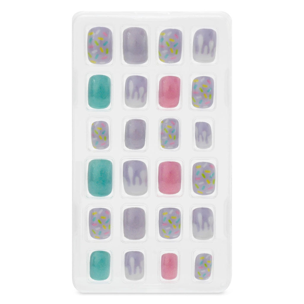 Iscream Sprinkles Press On Nails - Long Lasting Fake Nails with Glitter & Rhinestones | Perfect for Parties, Weddings & Special Occasions