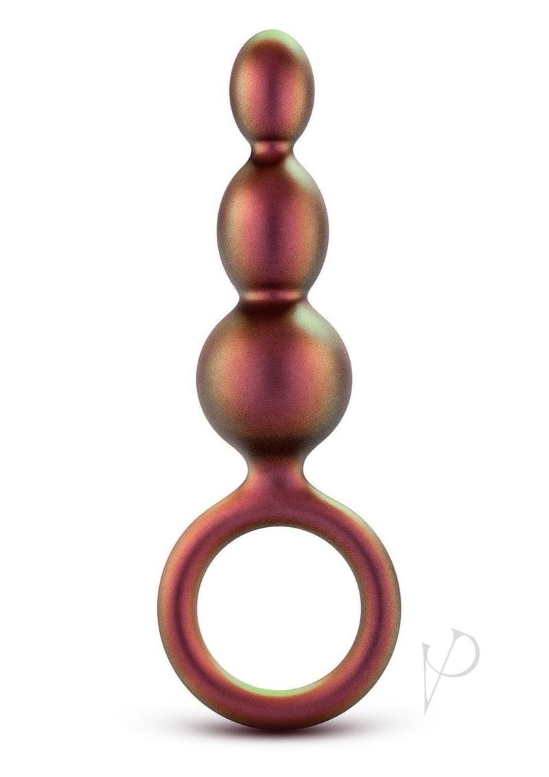 Anal Adventures Matrix Beaded Loop Silicone Plug - Copper Metal Base for Enhanced Sensation | Perfect for Couples Play, BDSM & Solo Exploration