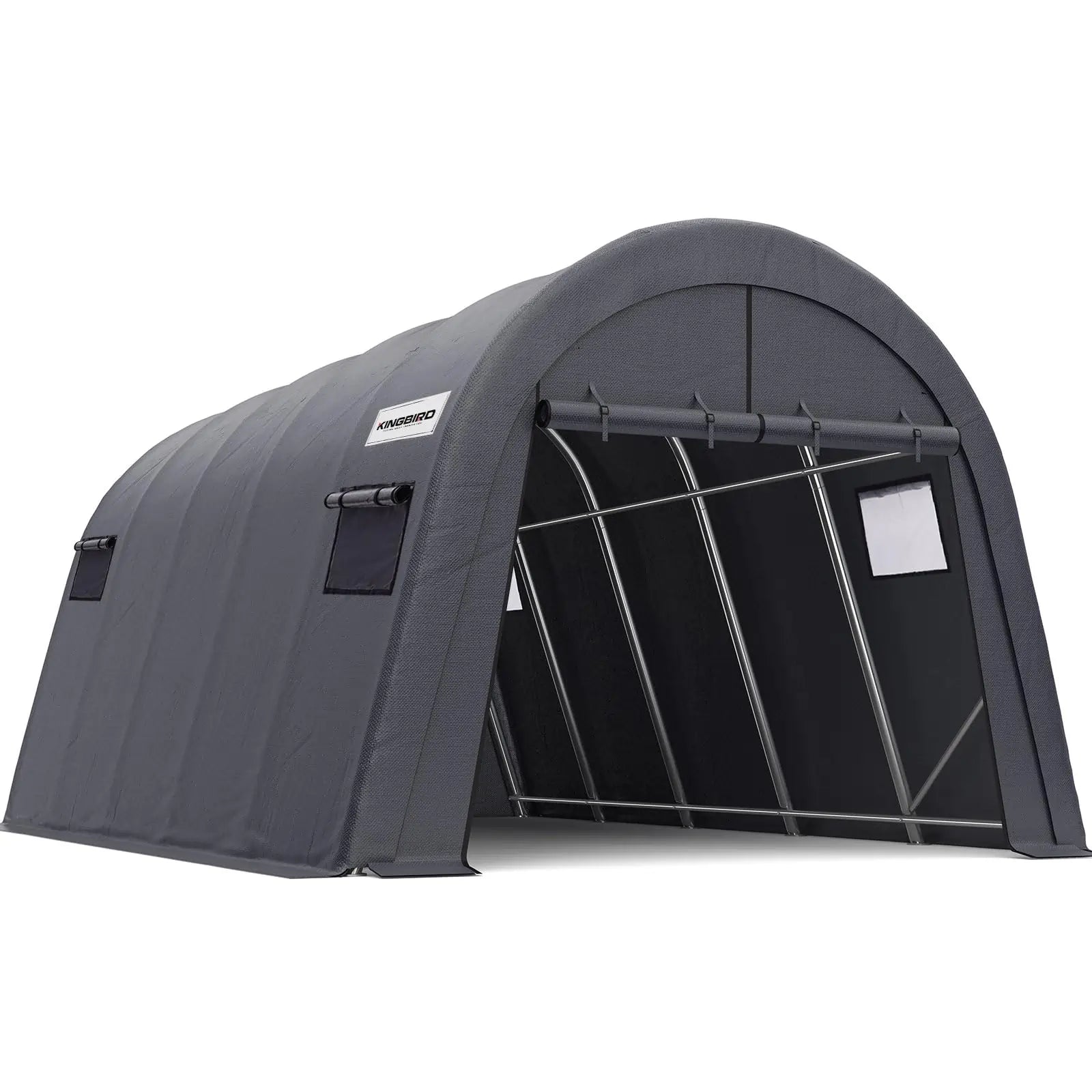 Heavy Duty Portable Storage Shed - Dark Gray Outdoor Utility Shed for Garden, Patio & Backyard Organization | Weather-Resistant & Durable