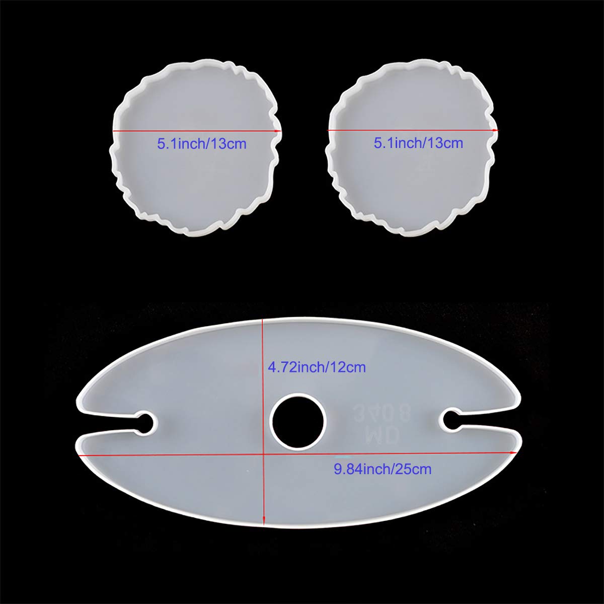 Premium 3-Piece Resin Silicone Mold Set for DIY Wine Rack & Coaster Making - Durable Casting Molds for Glasses Holder and Home Decor Projects - Perfect for Crafting Unique Gifts and Party Accessories