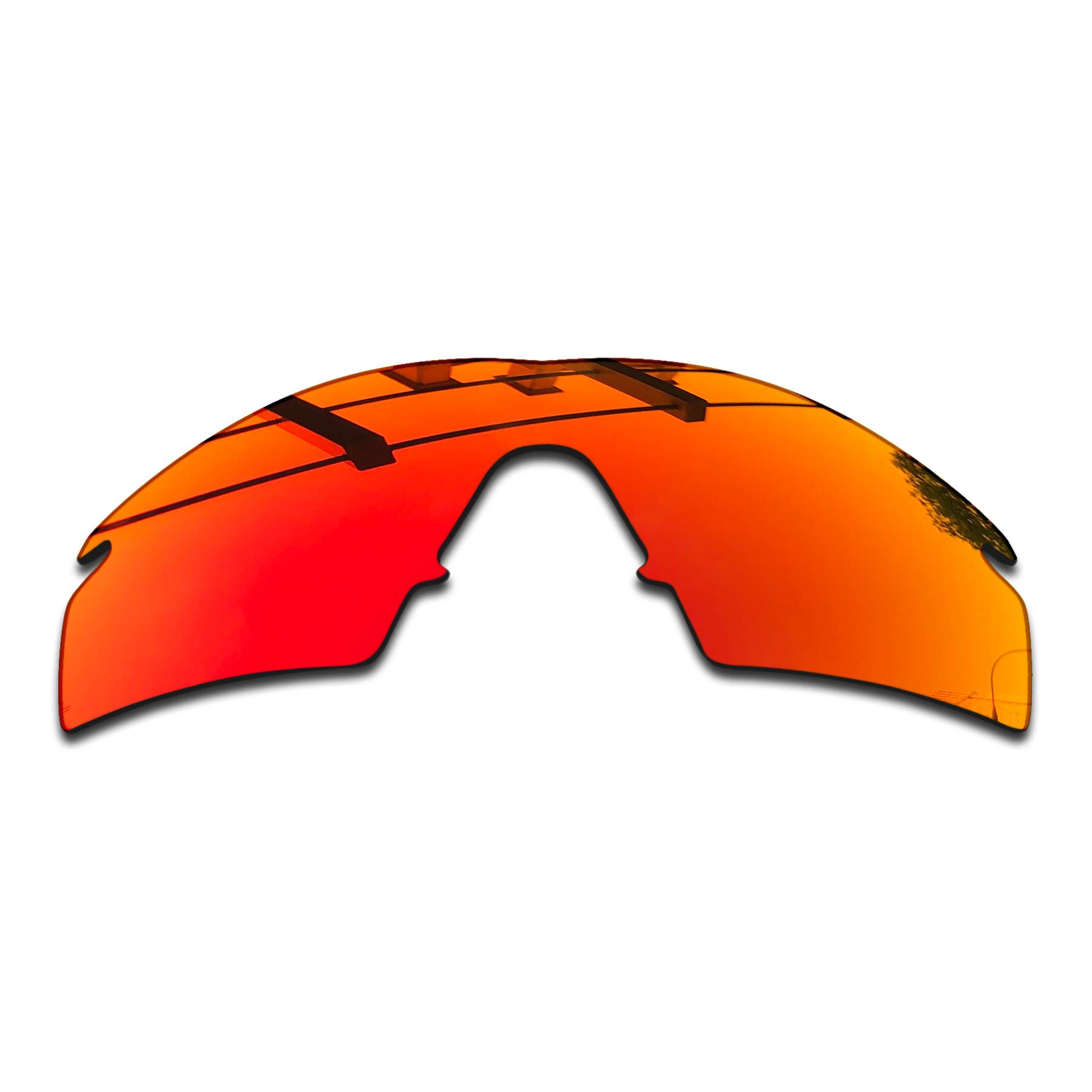 Premium Polarized Replacement Lenses for Oakley M Frame Strike Sunglasses - Dark Black, Silver Mirror, Blue Mirror & Fire Orange Mirror Options | UV Protection for Cycling, Running & Outdoor Sports