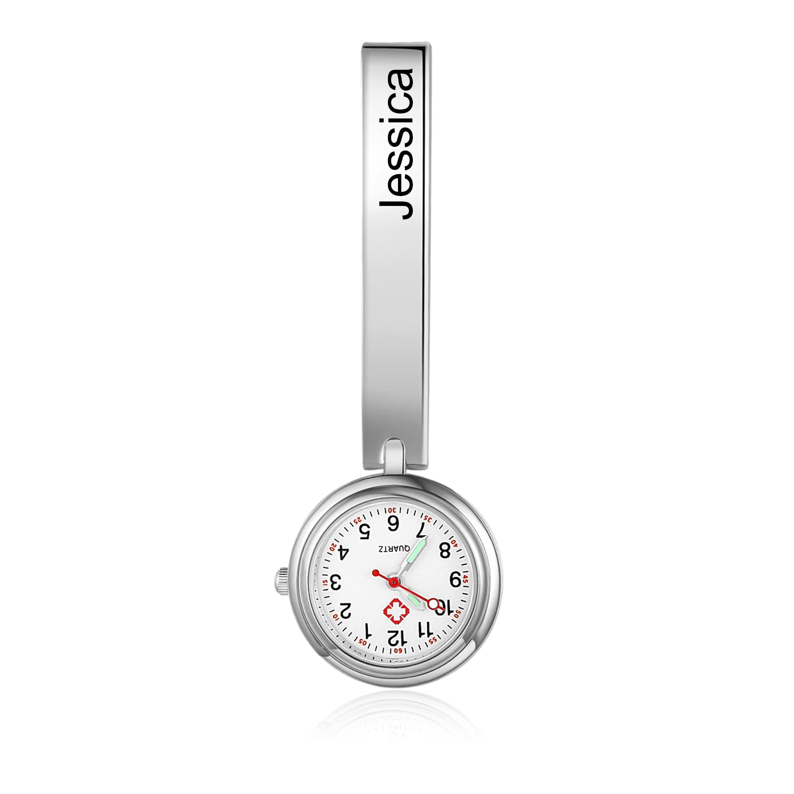 Personalized Nurse Pocket Watch - Engraved Name Clip-On for Medical Professionals