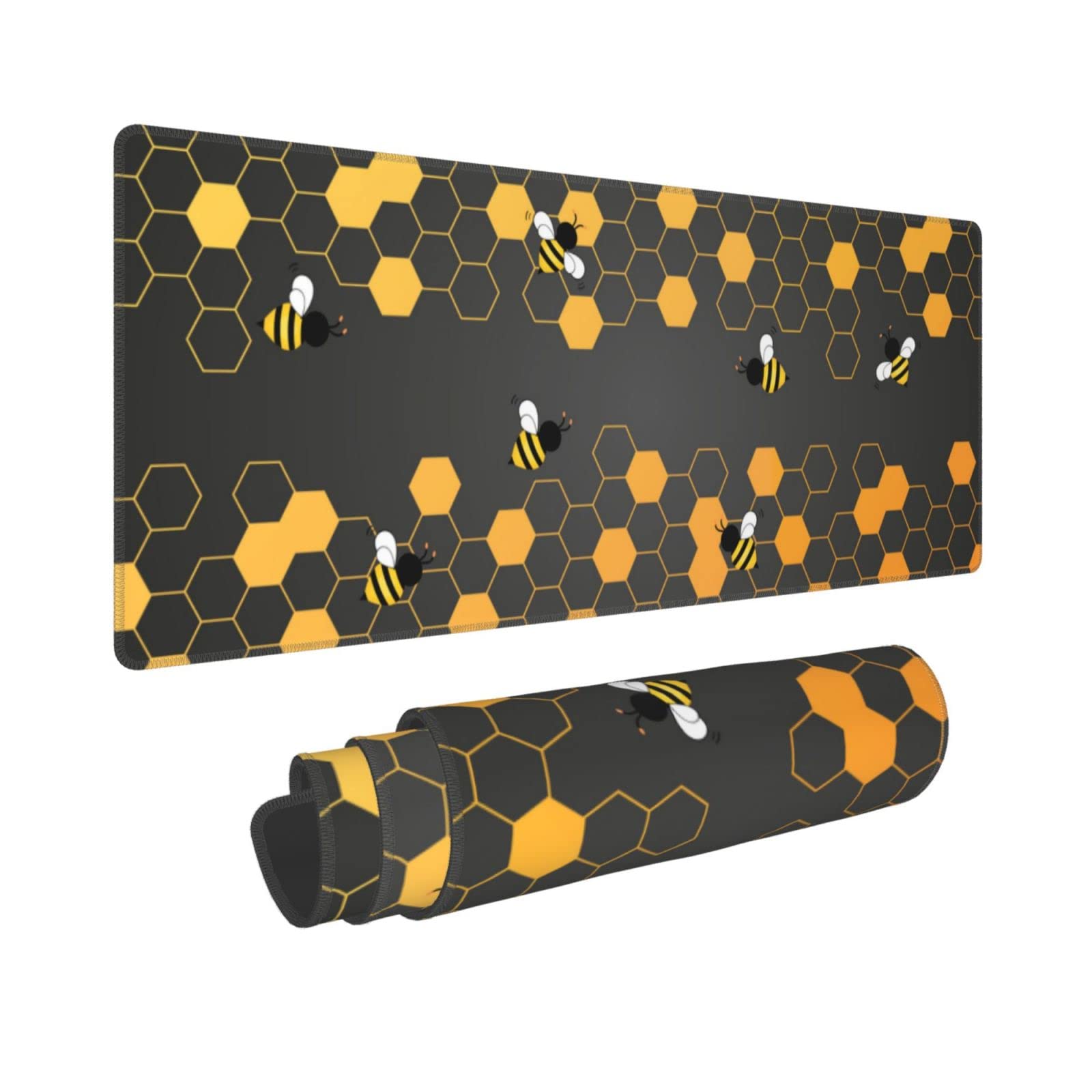 Bee Cute XXL Gaming Mouse Pad - 31.5x11.8 Inch Large Extended Mouse Mat with Non-Slip Base for PC, Laptop & Office Desk - Perfect for Gamers, Programmers & Graphic Designers